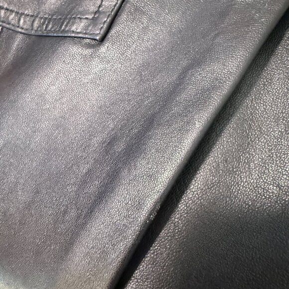 Women’s 4 Donald J Pliner Black Real Leather High Rise Ankle Zip Pants - Picture 11 of 11